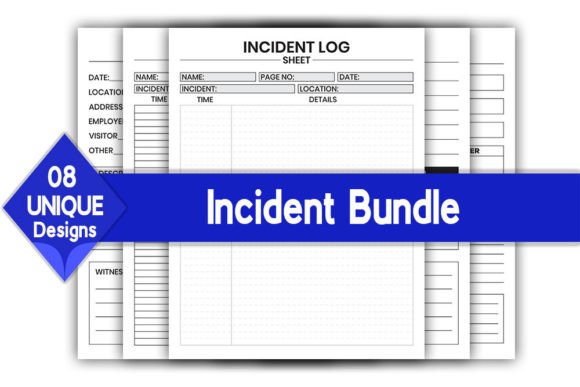 Download Incident Log Book Bundle | KDP Interior - Book Collection