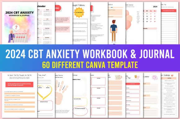 Download 2024 CBT Anxiety Workbook &amp; Journal - Book Collection