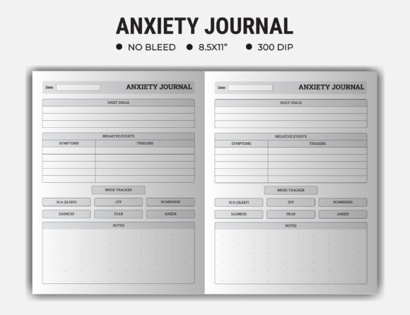 Download Simple Anxiety Journal Self Care Planner - Anxiety journal Collection