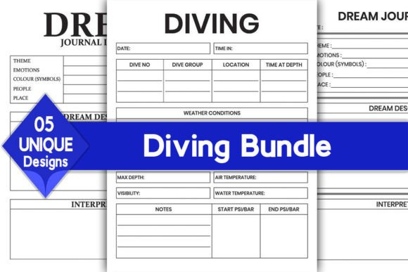 Download Diving Log Book Bundle | KDP Interior - Book Collection