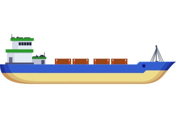Download Cartoon Drawing of Cargo Vessel or Bulk - Bulk Collection