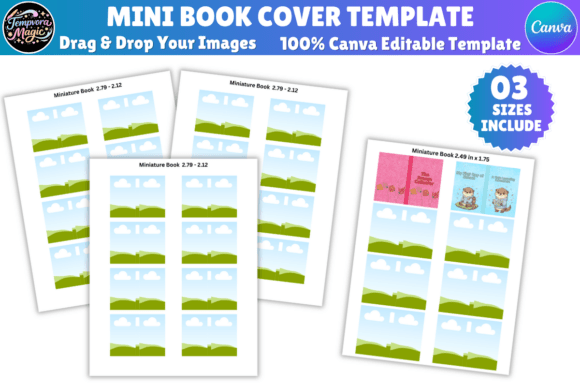 Download Mini Book Covers Canva Editable Template - Book Collection