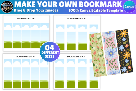 Download Bookmark Editable Canva Template - Book Collection