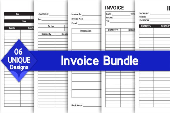 Download Invoice Log Book Bundle | KDP Interior - Book Collection