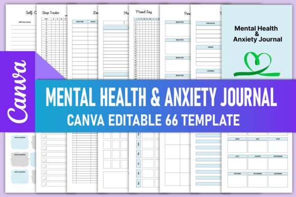Download Mental Health &amp; Anxiety Journal Canva - Anxiety journal Collection