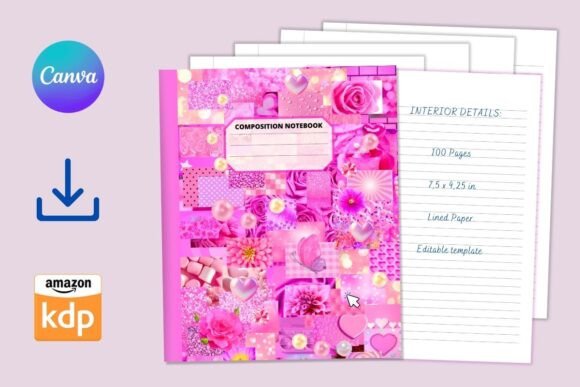 Download Notebook Cover and Lined Pages Template - Book Collection