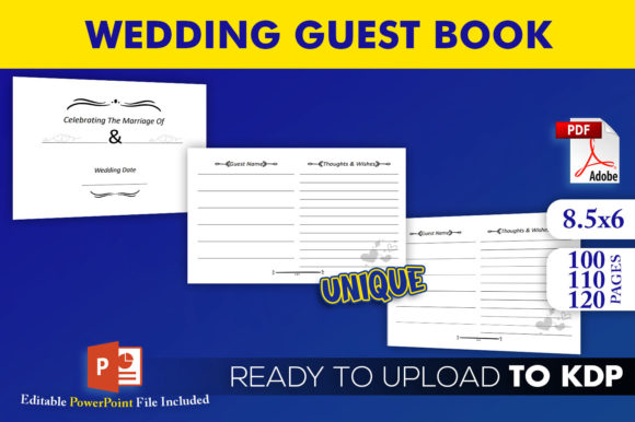 Download Wedding Guest Book KDP Interior Template - Book Collection