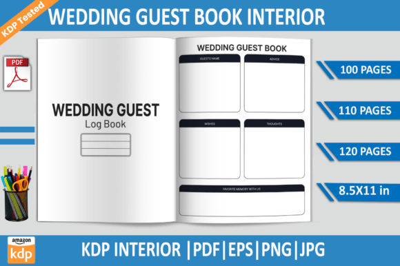 Download Wedding Guest Book | KDP Interior - Book Collection