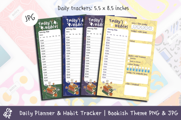 Download Bookish Daily Planner &amp; Habit Tracker - Book Collection