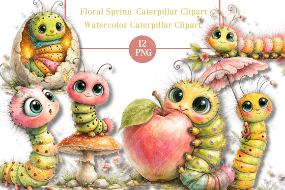 Download Cute Caterpillar Clipart Spring Bug - Premium Resources