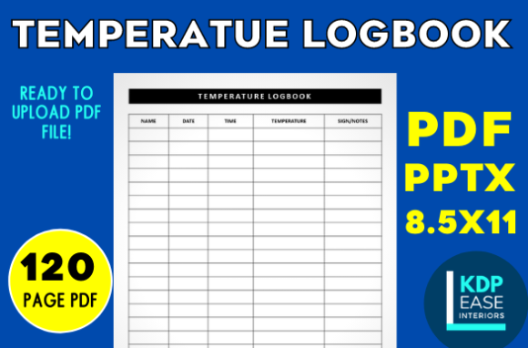 Download Temperature Logbook KDP Ready to Upload - Book Collection