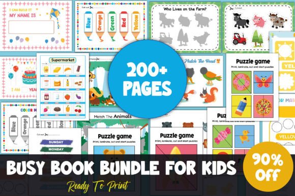 Download Busy Book Mega Bundle – 200+ Printable - Book Collection