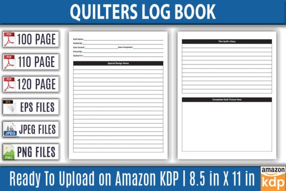 Download Quilters Log Book Bundle | KDP Interior - Book Collection