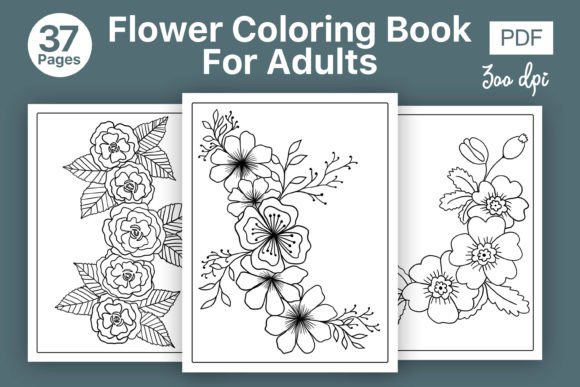 Download Flowers Coloring Low Content Book - Book Collection