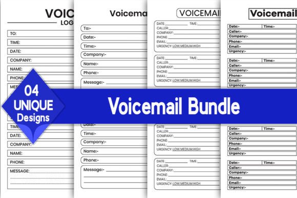Download Voicemail Log Book Bundle | KDP Interior - Book Collection