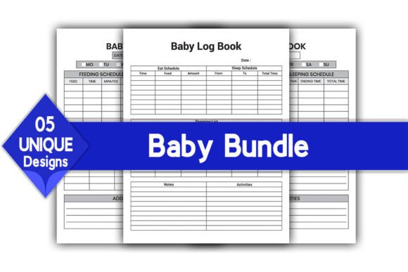 Download Baby Log Book Bundle | KDP Interior - Book Collection