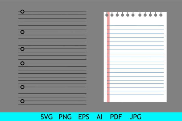 Download Simple Lined Notebook Paper Template - Book Collection