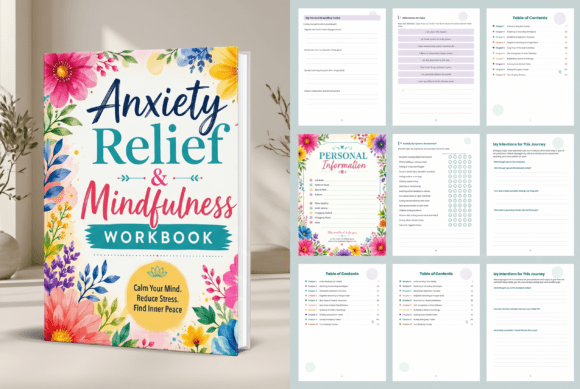 Download Anxiety Relief &amp; Mindfulness Workbook - Book Collection